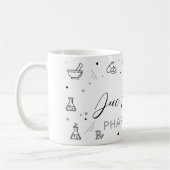 Personalized Pharmacist Mug | Elegant Handwritten  コーヒーマグカップ (左)