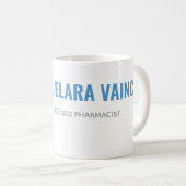 Personalized Pharmacist Mug | Modern Split Layout  コーヒーマグカップ (正面右)