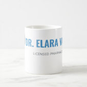 Personalized Pharmacist Mug | Modern Split Layout  コーヒーマグカップ (中央)
