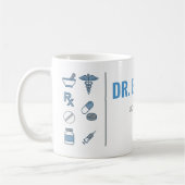 Personalized Pharmacist Mug | Modern Split Layout  コーヒーマグカップ (左)
