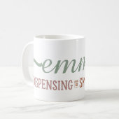 Personalized Pharmacist Quote Mug コーヒーマグカップ (正面左)