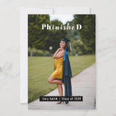 Personalized PhD Graduation Photo congrats カード (正面)