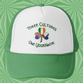 Personalized Philippines Ireland USA Flag Shamrock キャップ