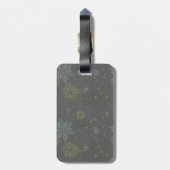 personalized Photo灰色の花の氏および夫人 ラゲッジタグ (裏面縦)