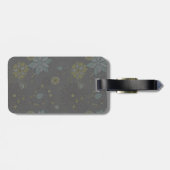 personalized Photo灰色の花の氏および夫人 ラゲッジタグ (裏面横)