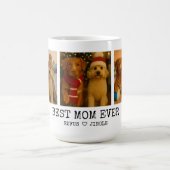 Personalized Photo and Love Heart Best Dog Parent コーヒーマグカップ (中央)