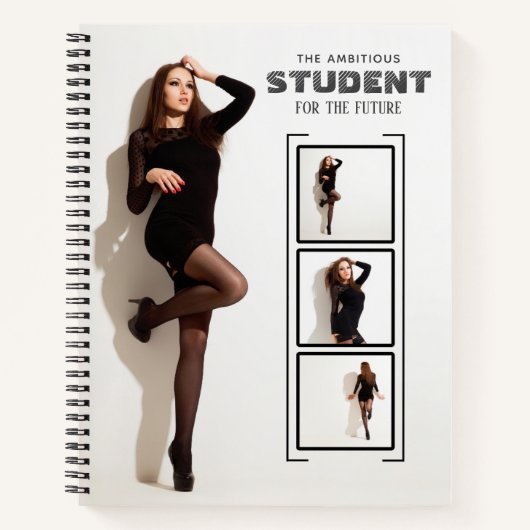 personalized photo and name notebook ノートブック (正面)