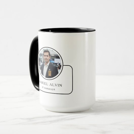 Personalized Photo and Name with Job Title マグカップ (正面左)