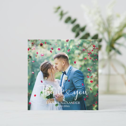 Personalized Photo and Text  サンキューカード (スタンド正面)