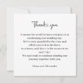 Personalized Photo and Text サンキューカード (裏面)