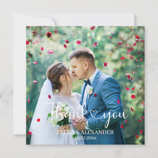 Personalized Photo and Text サンキューカード (正面)