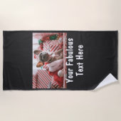 Personalized Photo and Text ビーチタオル (正面)