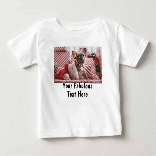 Personalized Photo and Text ベビーTシャツ (正面)