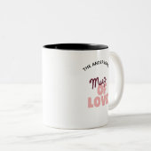 Personalized Photo and Text Coffee ツートーンマグカップ (正面右)