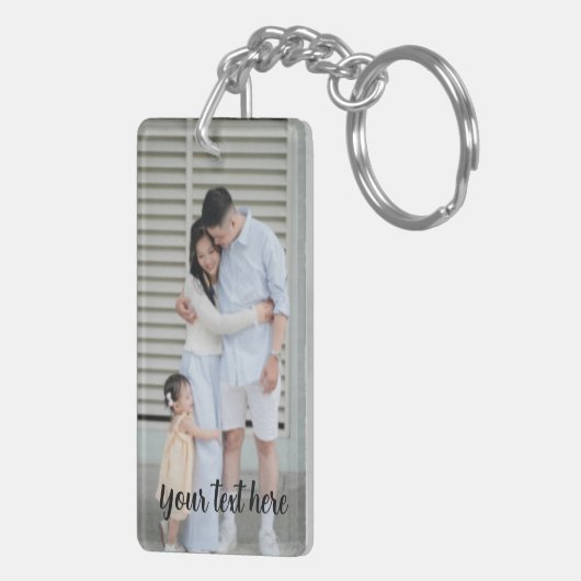 Personalized Photo and Text Keychain キーホルダー (裏面右)