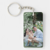 Personalized Photo and Text Keychain キーホルダー (正面)