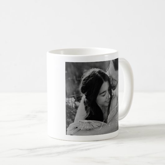 Personalized Photo and Text Mug  コーヒーマグカップ (正面右)