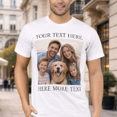 Personalized Photo and Text Or Name Elegant Serif Tシャツ