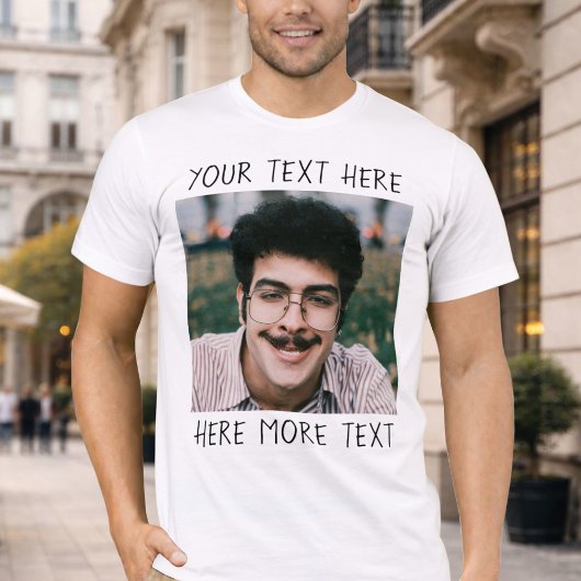 Personalized Photo and Text Or Name Ugly Funny Tシャツ