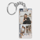 Personalized Photo and Text Photo Collage  キーホルダー (正面左)
