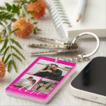 Personalized Photo and Text Photo Collage キーホルダー<br><div class="desc">Make a Personalized Photo keepsake keychain from Ricaso - add your own photos and text - photo collage keepsake gifts</div>