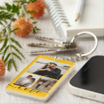 Personalized Photo and Text Photo Collage キーホルダー<br><div class="desc">Make a Personalized Photo keepsake keychain from Ricaso - add your own photos and text - photo collage keepsake gifts</div>