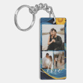 Personalized Photo and Text Photo Collage  キーホルダー (正面左)