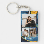 Personalized Photo and Text Photo Collage  キーホルダー (正面)