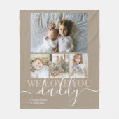 Personalized Photo and Text Photo Collage フリースブランケット (正面)