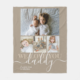 Personalized Photo and Text Photo Collage フリースブランケット