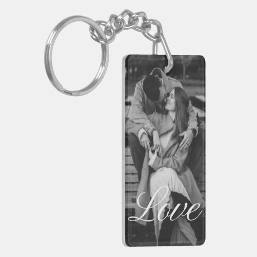 Personalized Photo and Text Photo Collage Keychain キーホルダー (正面左)