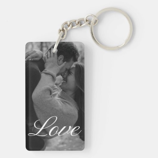 Personalized Photo and Text Photo Collage Keychain キーホルダー (裏面)