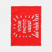 Personalized photo and text Simple フリースブランケット (正面)