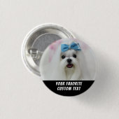 Personalized Photo and Text Small Cute Design 缶バッジ (正面&裏面)
