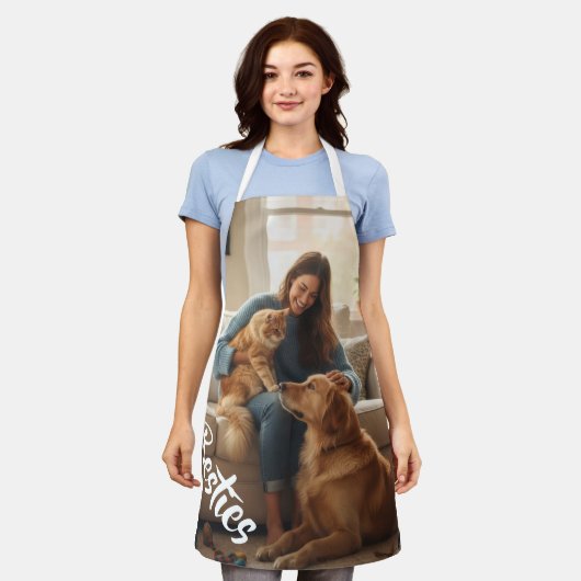 Personalized Photo Apron For Pet Lovers エプロン (着用した状態)