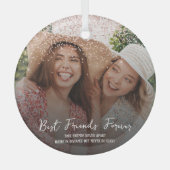 Personalized photo best friend ガラスオーナメント (正面)
