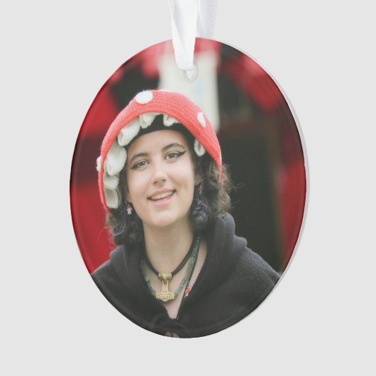 Personalized Photo & Birthday Message Ornament オーナメント (正面)