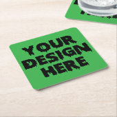 Personalized Photo Birthday Party Custom Image スクエアペーパーコースター (アングル)