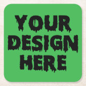 Personalized Photo Birthday Party Custom Image スクエアペーパーコースター (正面)