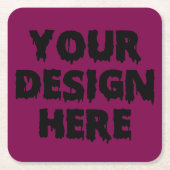 Personalized Photo Birthday Party Custom Image スクエアペーパーコースター (正面)