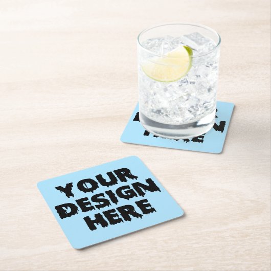 Personalized Photo Birthday Party Custom Image スクエアペーパーコースター (インサイチュ)