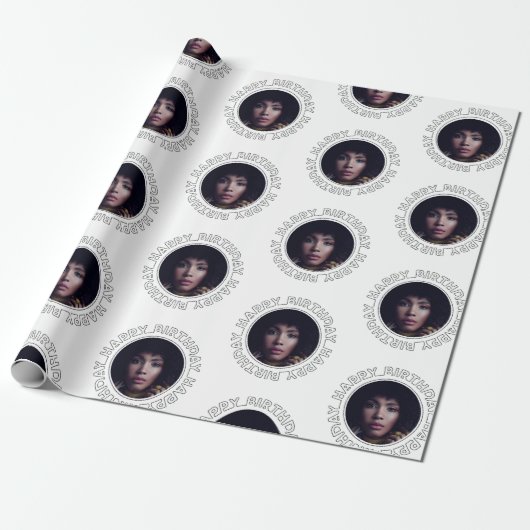 Personalized Photo Birthday Wrapping Paper ラッピングペーパー (アンロールド)