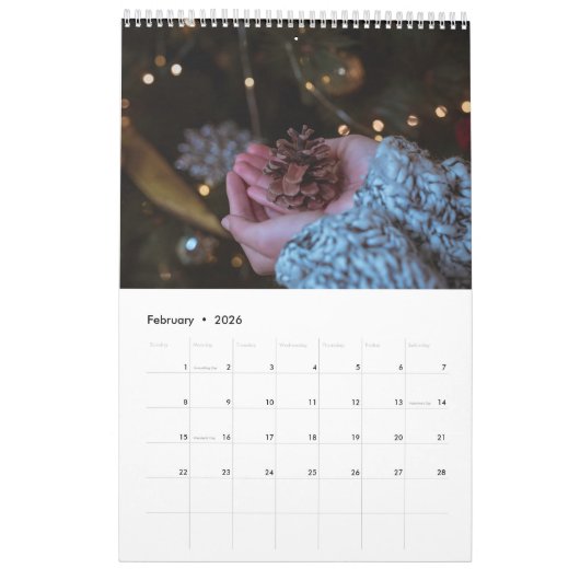Personalized Photo Calendar カレンダー (2月 2026)