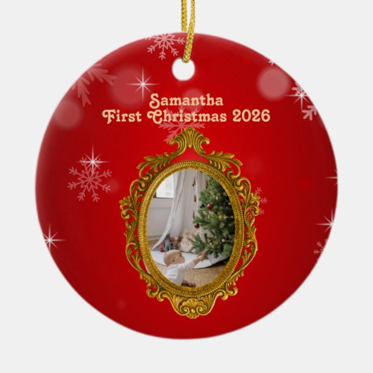 Personalized Photo Ceramic Ornament セラミックオーナメント (正面)