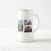 Personalized Photo Christmas Collage Beer Stein ビールジョッキ (正面右)