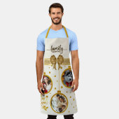 Personalized Photo Christmas Family is Everything エプロン (着用した状態)