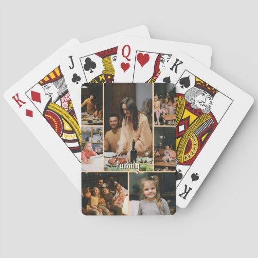 Personalized Photo Cllage Playing Cards トランプ (裏面)