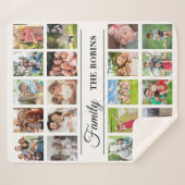 Personalized Photo Collage Blanket Photo シェルパブランケット (正面(横))