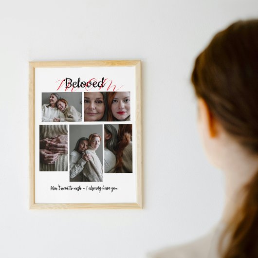 Personalized Photo Collage Gift for Mom ポスター