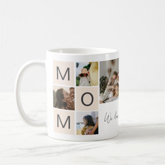 Personalized Photo Collage Gift for Mother’s Day コーヒーマグカップ (左)
